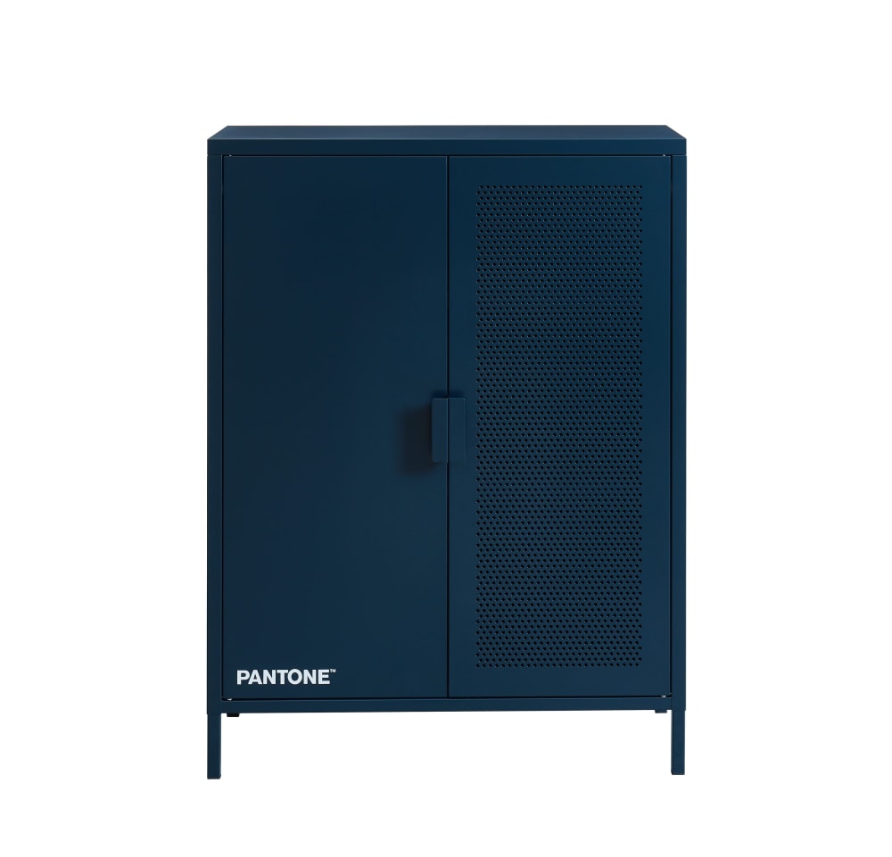 Buffet métal bleu h100cm
