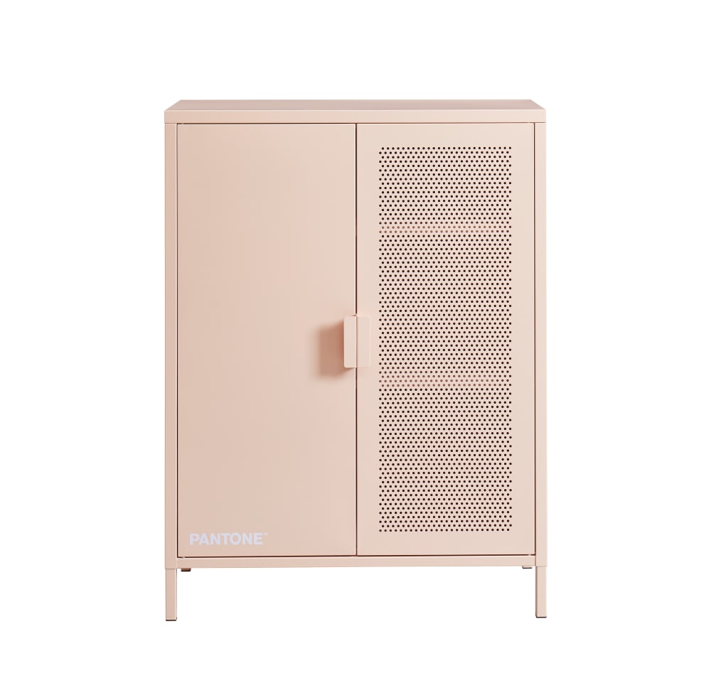 Buffet métal rose blush 2 portes 75cm
