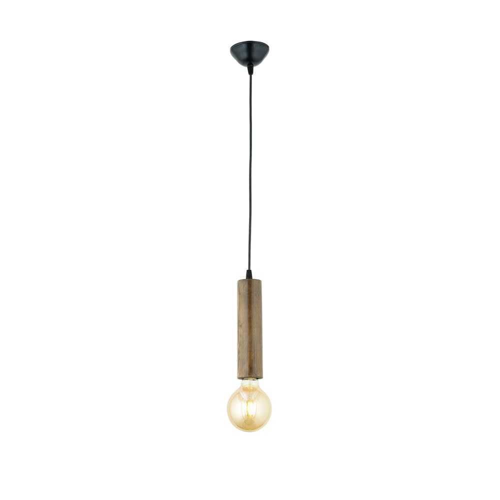 Lámpara de techo de madera vintage y altura regulable hasta 80 cm
