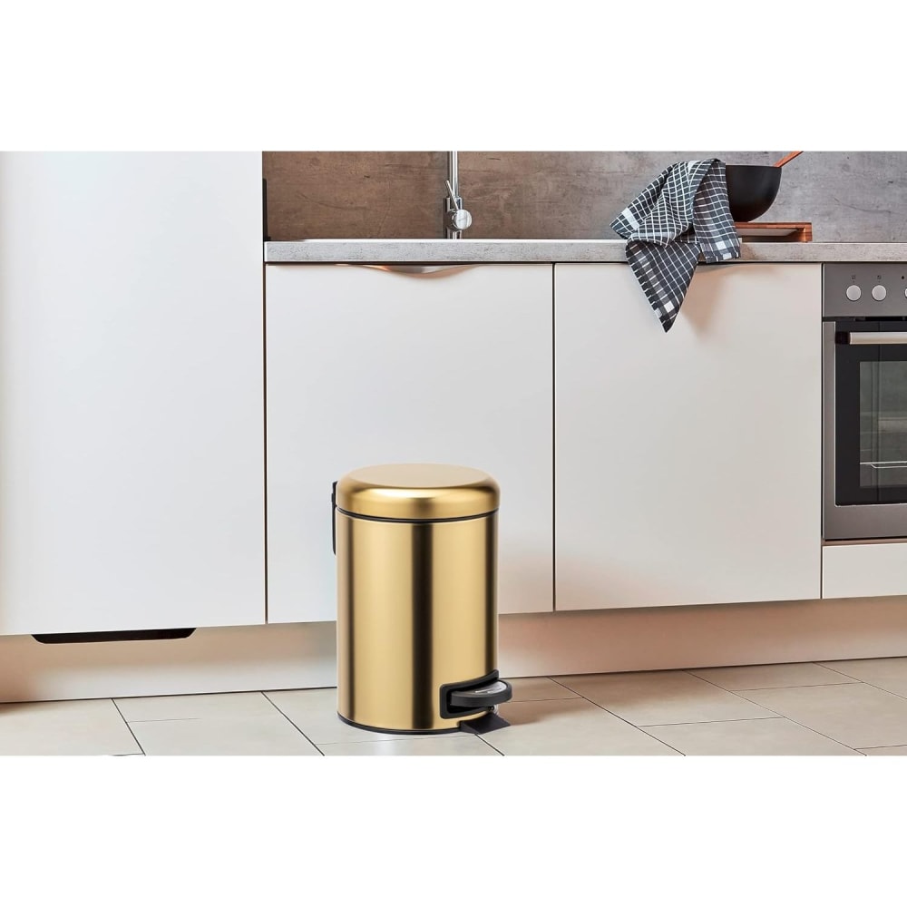 Poubelle à pédale doré 3 l - Maisons du Monde