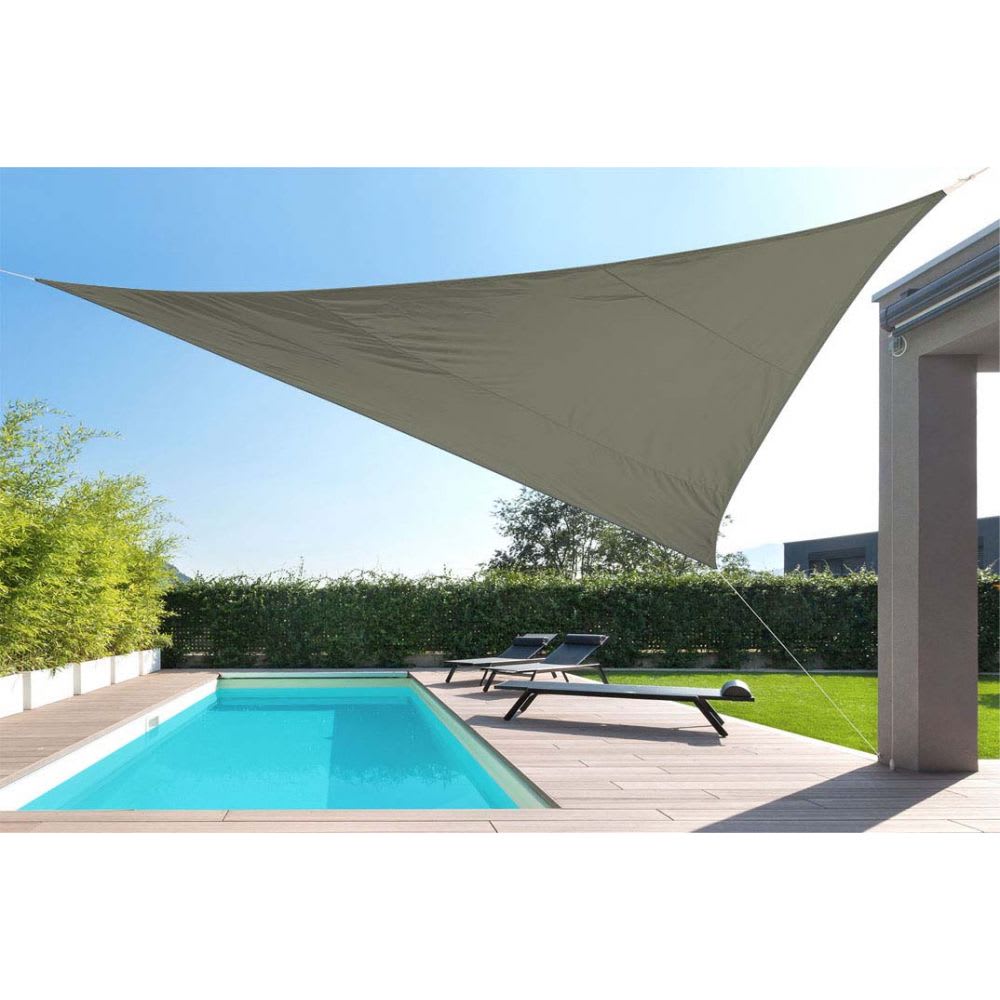 Toile d'ombrage triangulaire 5 mètres kaki - Maisons du Monde