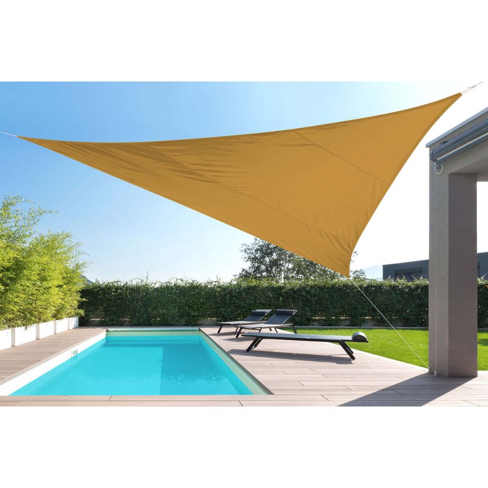 Toile d'ombrage triangulaire 5 mètres ocre - Maisons du Monde