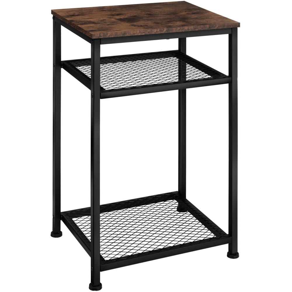 Table d'appoint 45,5 x 36 x 75,5 cm en panneau de fibres bois foncé Table d'appoint 45,5 x 36 x 75,5 cm en panneau de fibres bois foncé