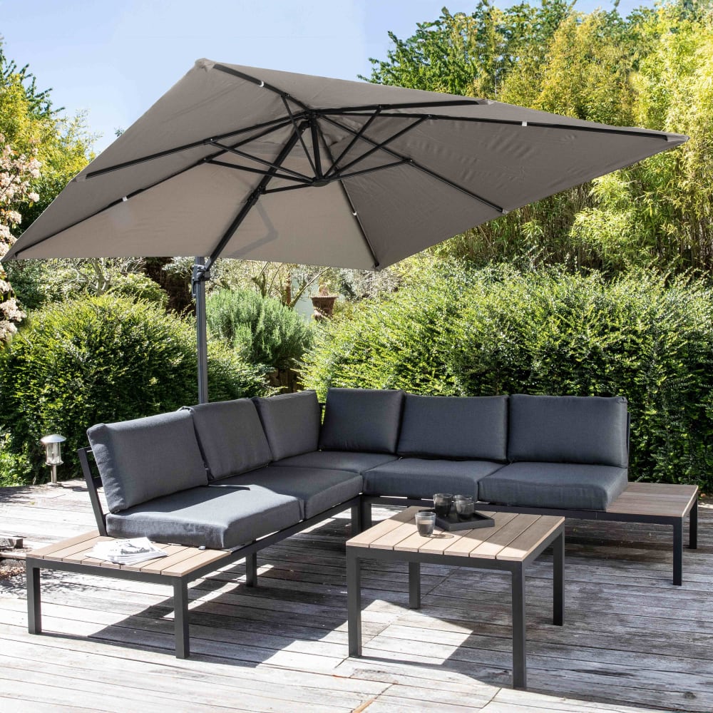 Toile pour parasol déporté 3x3m taupe