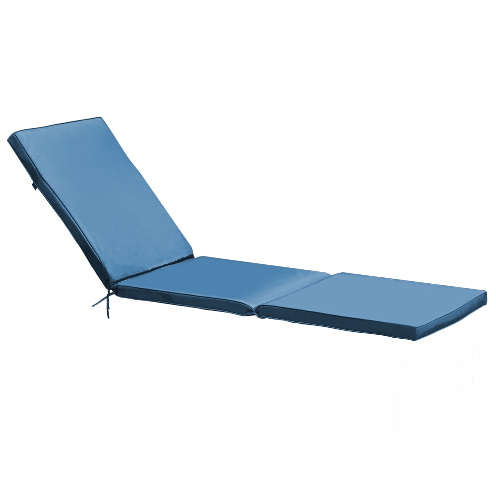 Cojín de baño de sol de poliéster azul pacífico 186x53x5 cm