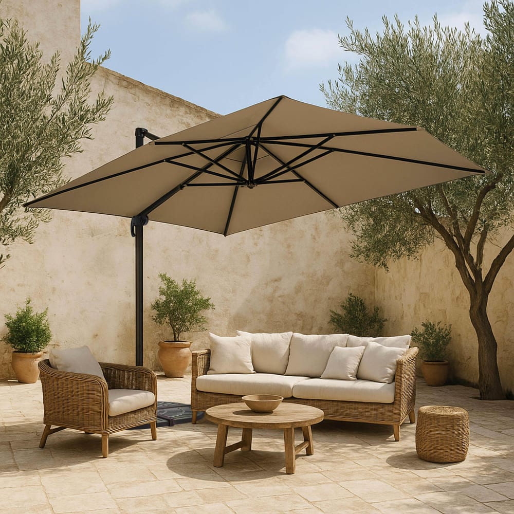 Sonnenschirmstoff für 3 m Sonnenschirm Taupe - Maisons Du Monde