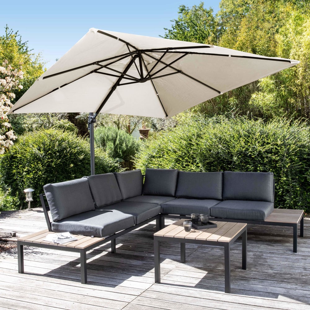 Toile pour parasol déporté 3x3m écru