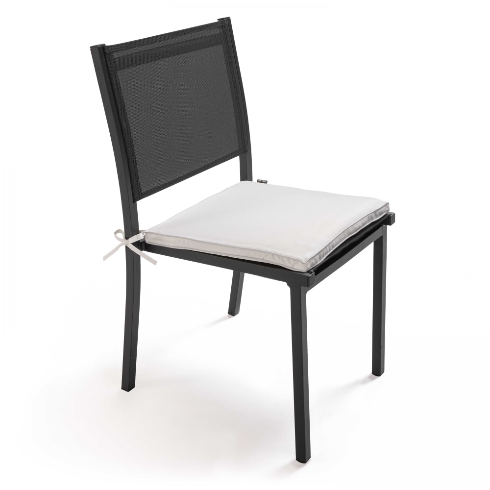 Lote de 4 cojines de silla de poliéster crudo 40x40x3 cm - Maisons du Monde