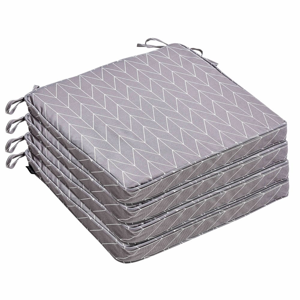 Lot de 4 galettes de chaise polyester apache 40x40x3 cm