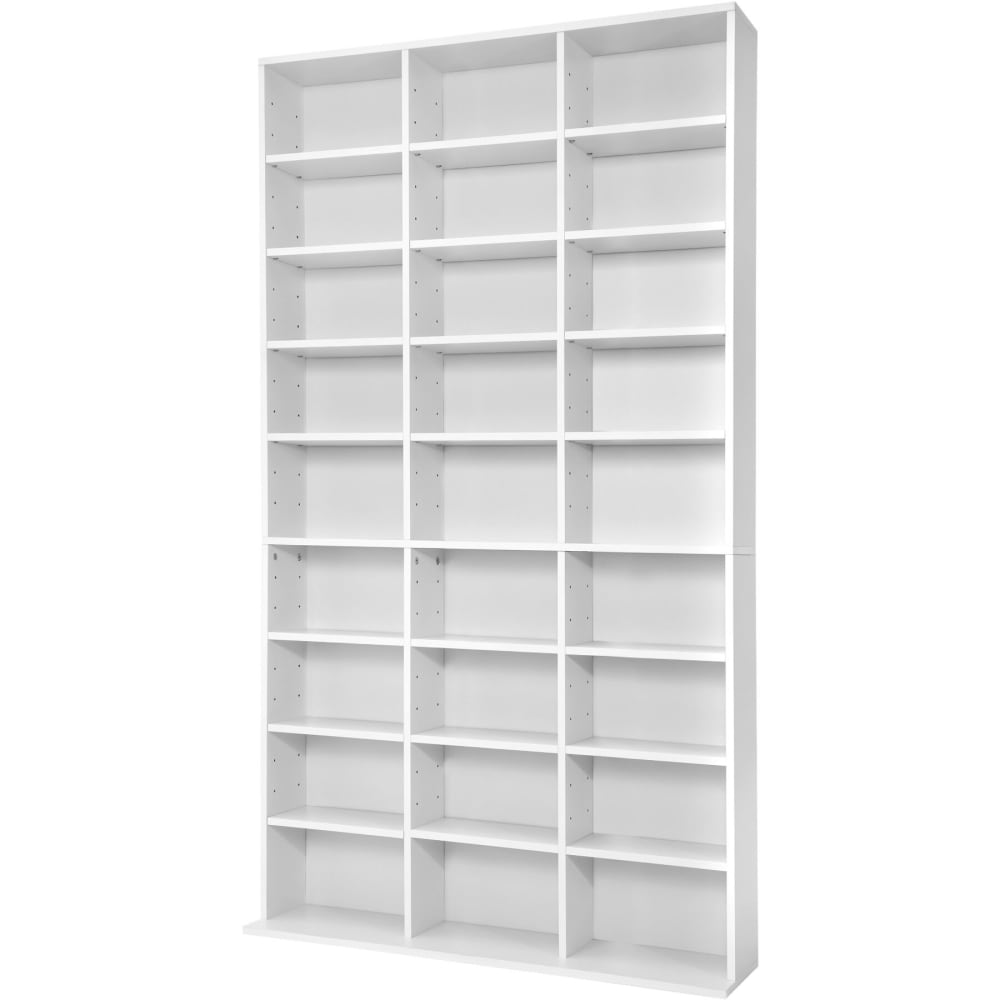 Étagères de rangement ajustables effet bois blanc