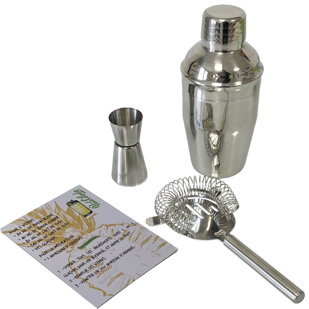 Cbkreation Kit à cocktails pina colada Jaune Métal