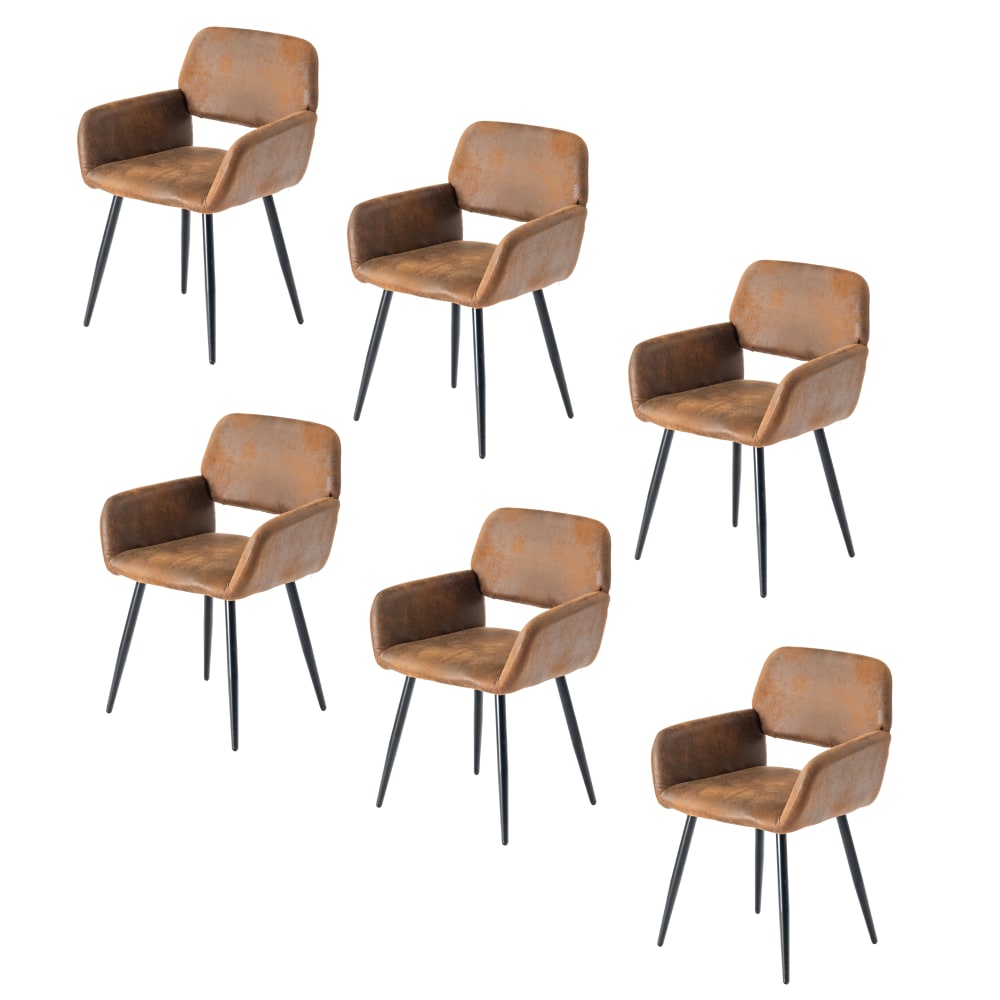 Lot de 6 chaises industriel