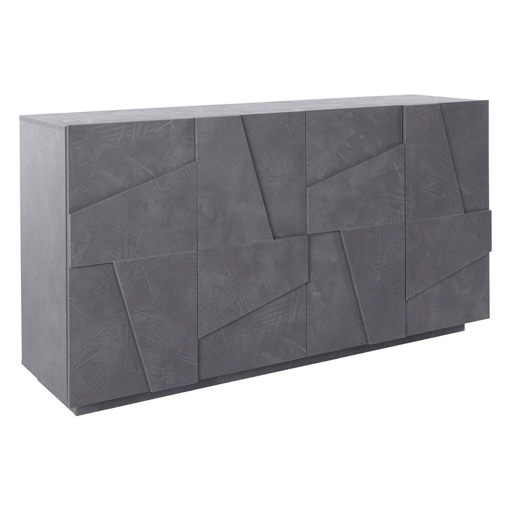 Dmora Sideboard in Schieferholzoptik, 162 x 44 x 86 cm style modern Grau