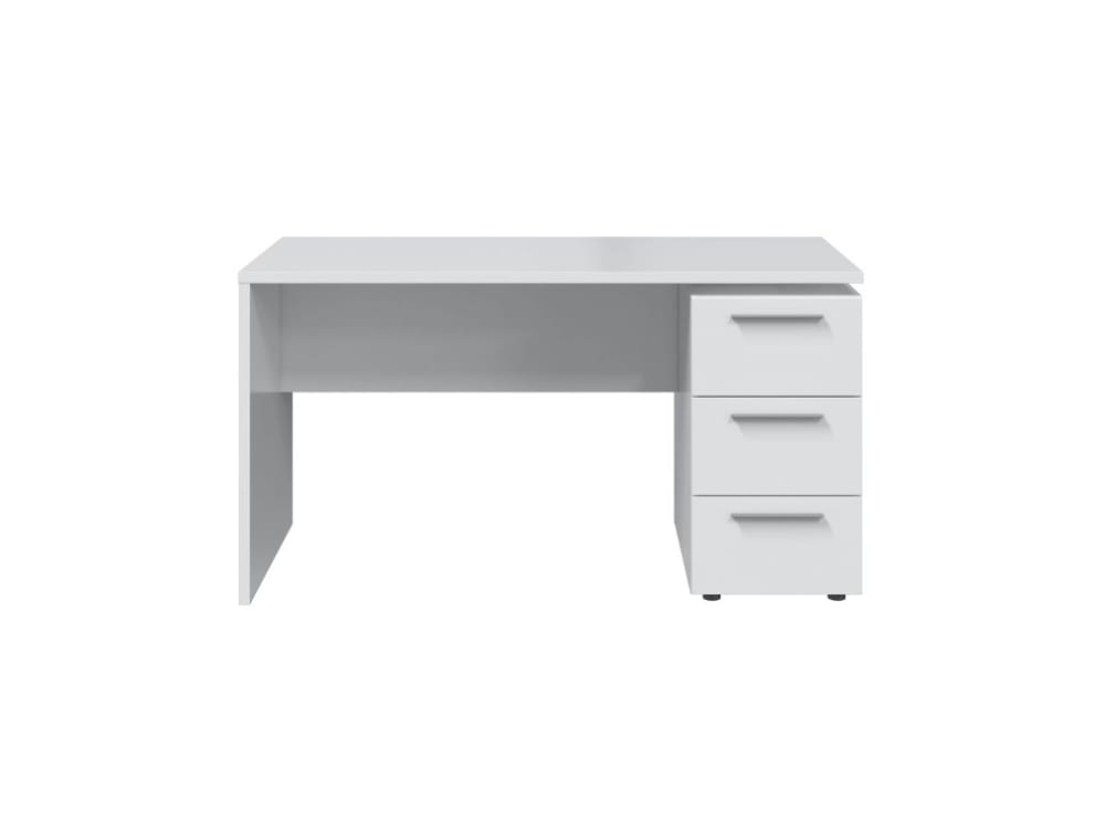 Mesa de despacho con 3 cajones blanco artik