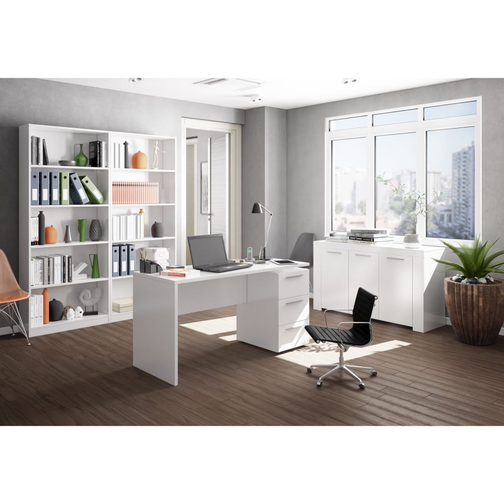 Mesa de despacho con 3 cajones blanco artik - Maisons du Monde