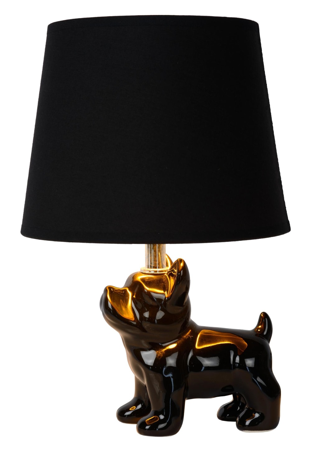 Lámpara de mesa de porcelana 1xe14, negro