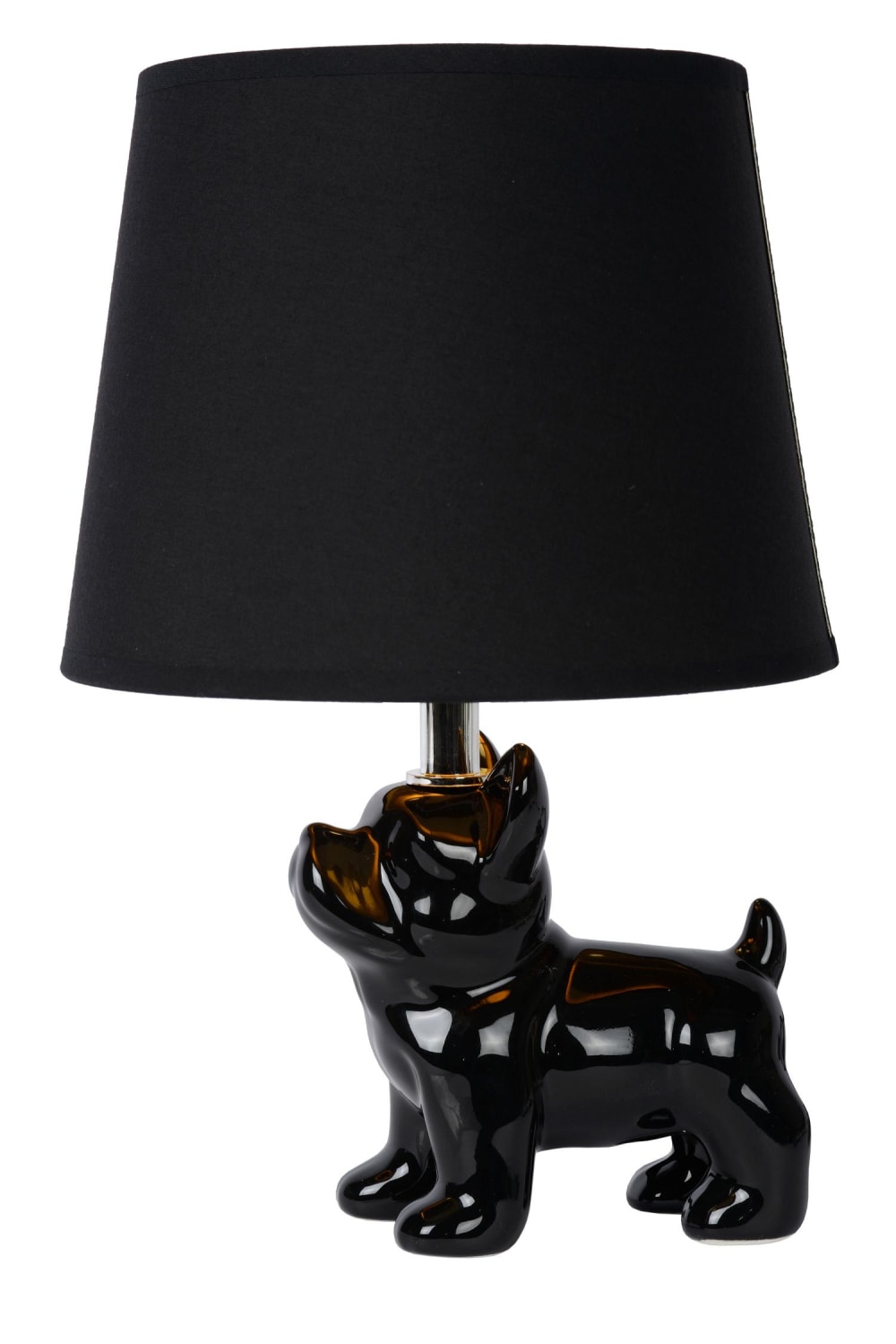 Lámpara de mesa de porcelana 1xe14, negro - Maisons du Monde
