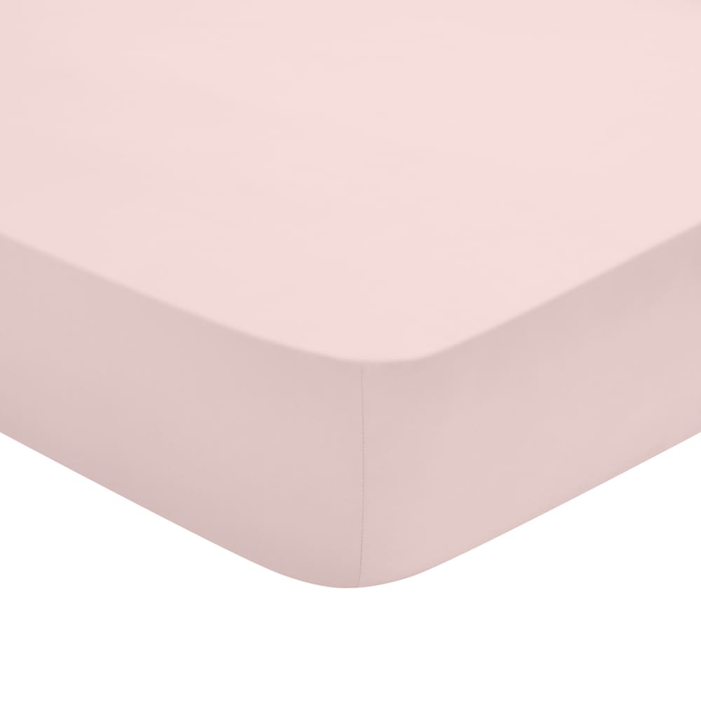 Drap housse   coton poudre 180x200 cm