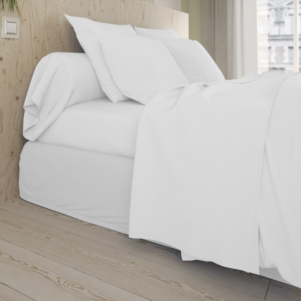 Drap housse coton blanc 90x190 cm — vue 3