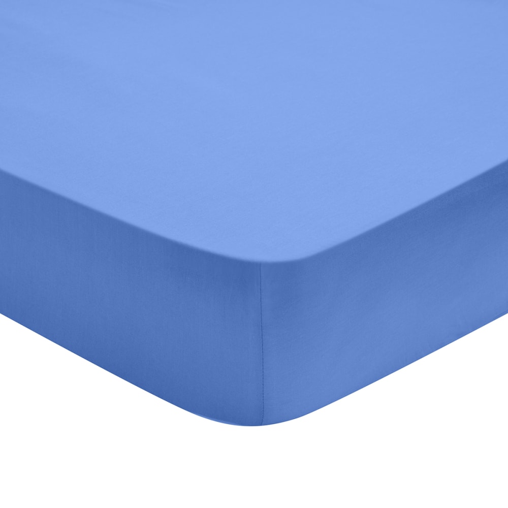 Drap housse   percale lazuli 80x190 cm