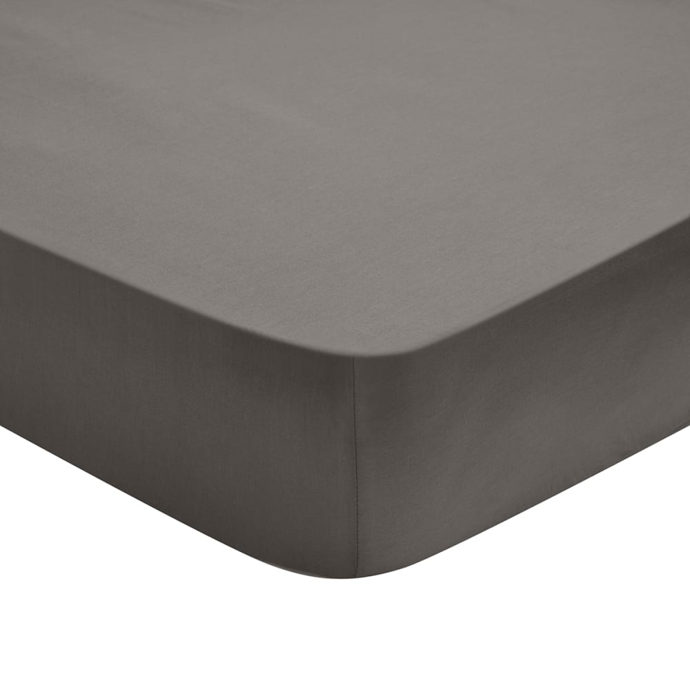 Drap housse   percale granit 120x190 cm