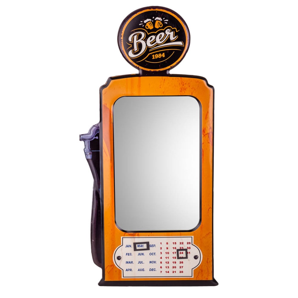 Espejo de metal naranja 42x82x5 - Maisons du Monde
