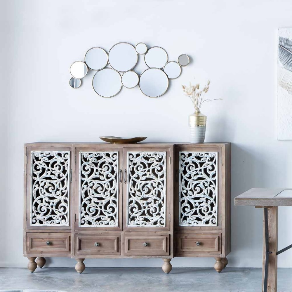 Espejo de metal dorado 46x5x101h cm - Maisons du Monde