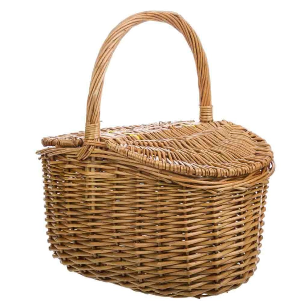 Cesta con tapas de mimbre marrón 32x21x16/32h cm - Maisons du Monde