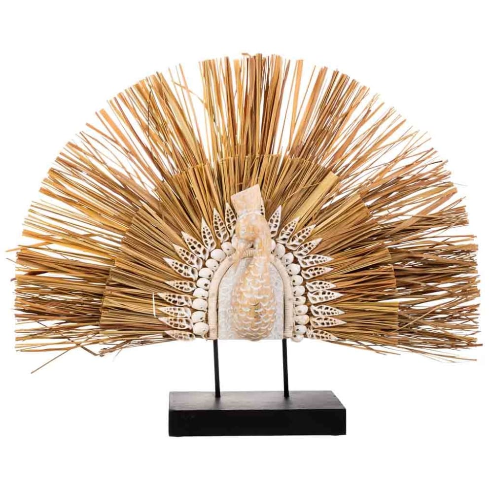 Figura pavo real marrón 64x12x53h cm - Maisons du Monde