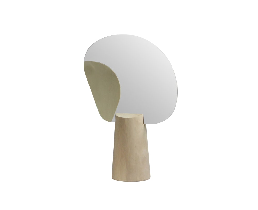 Reine Mère Stehspiegel großes Modell style classic chic Beige Holz