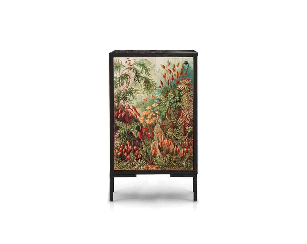 Mesita de noche de MDF estampado floral multicolor Malasia
