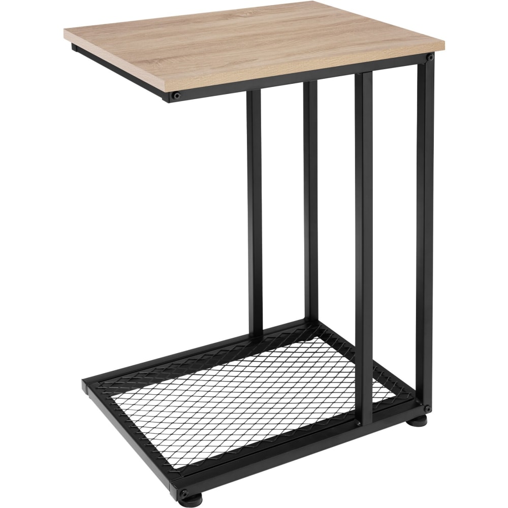 Tavolino stile industriale 48 x 35 x 66 cm legno chiaro - Tectake