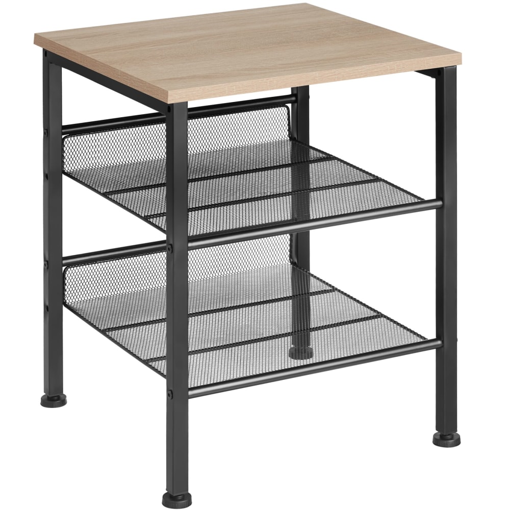 Tavolino stile industriale 40,5 x 40 x 50,5 cm legno chiaro - Modello Industriale - LEGNO