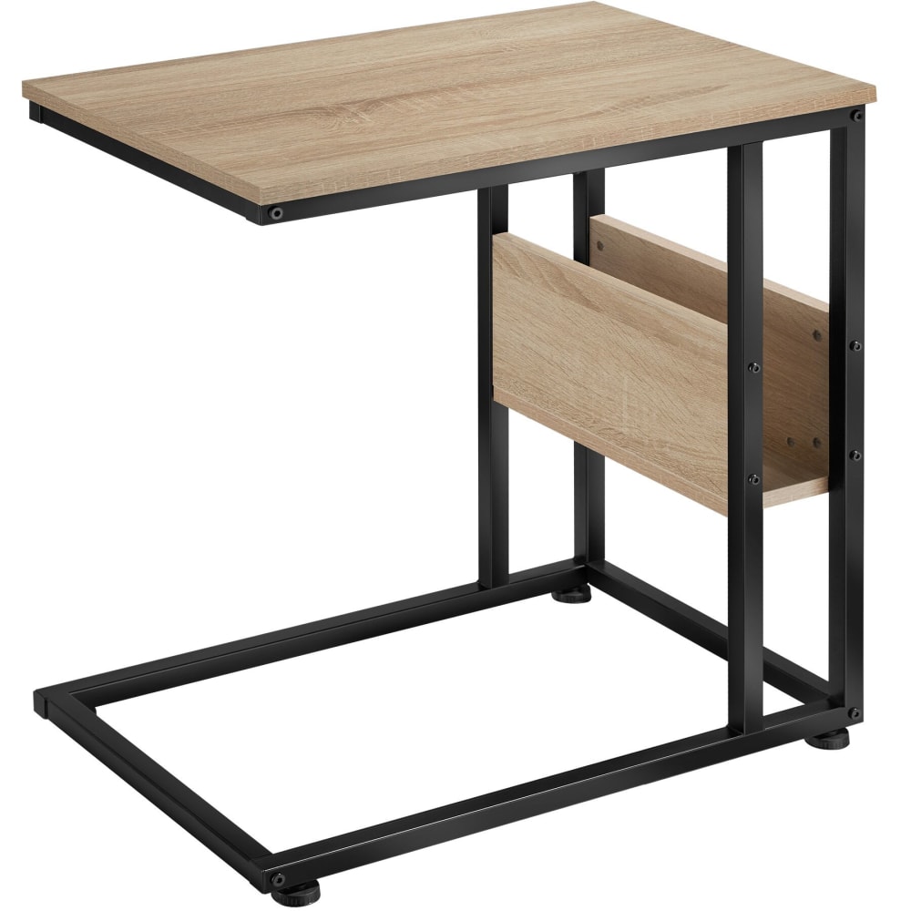 Table d'appoint 55 x 36,5 x 60 cm en panneau de fibres bois clair Table d'appoint 55 x 36,5 x 60 cm en panneau de fibres bois clair