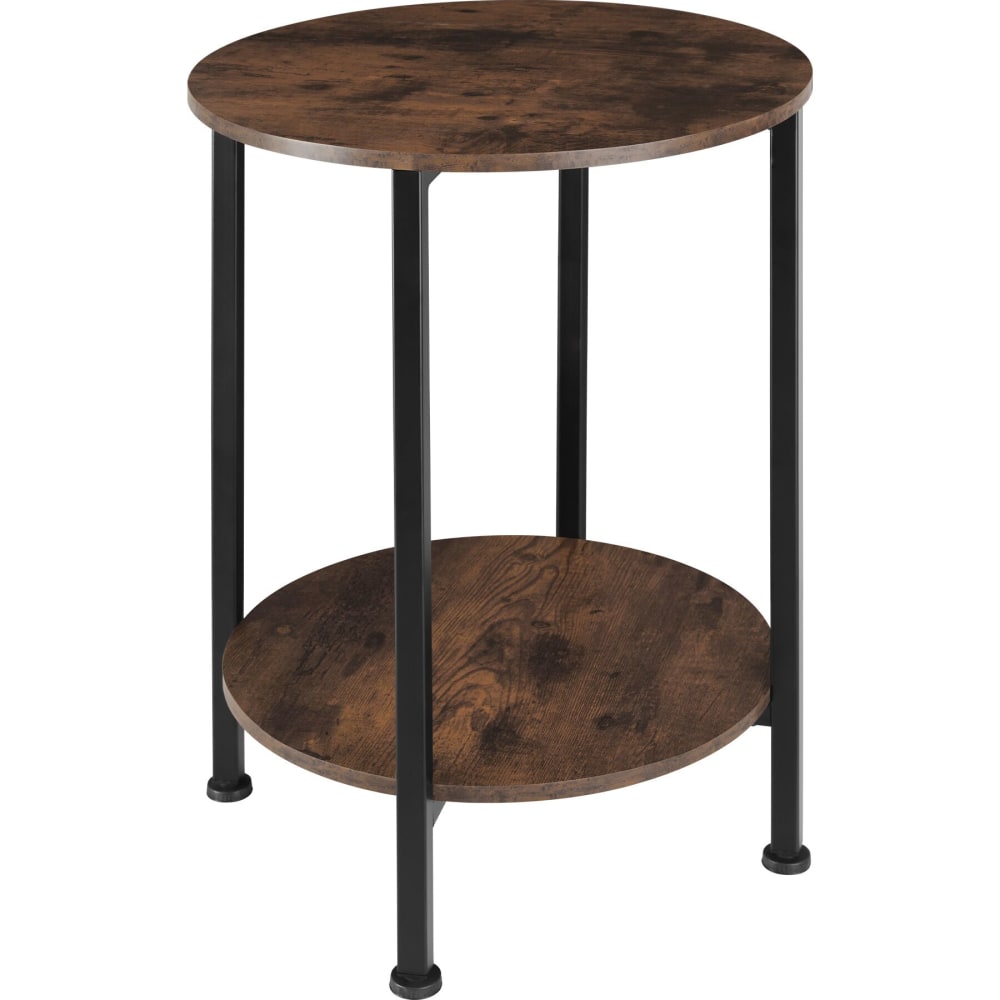 Tavolino stile industriale 45 x 64 cm legno scuro - Tectake