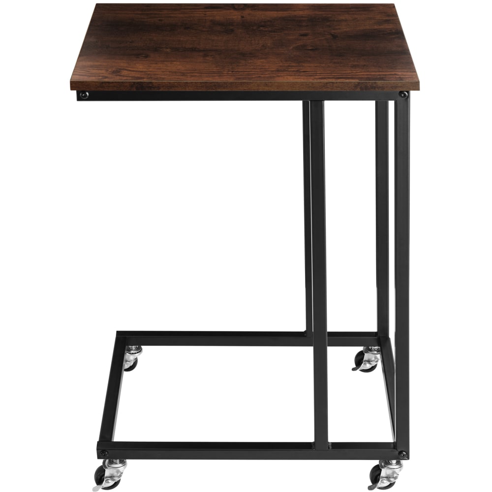 Tavolino stile industriale 48 x 35 x 70 cm legno scuro - Tectake