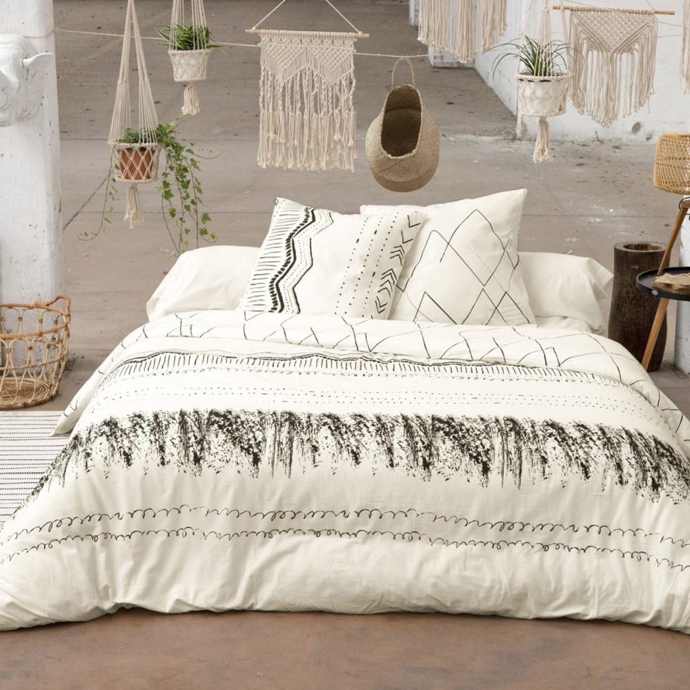 Housse de couette 200x200 Berbère coton + 2 taies