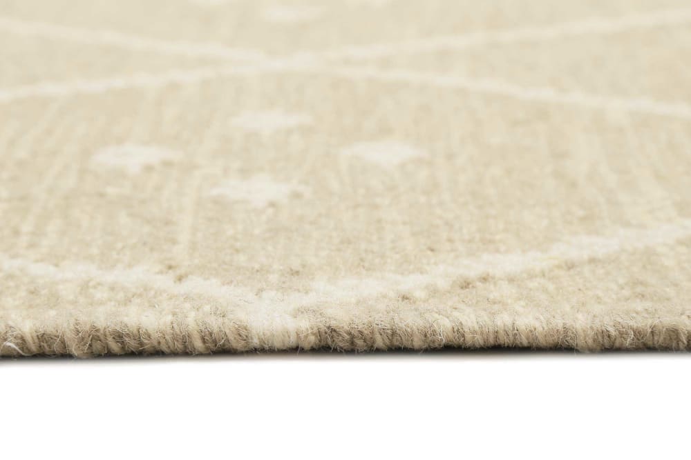 Tapis tissé main tons de beige avec léger motif 80x150 — vue 4