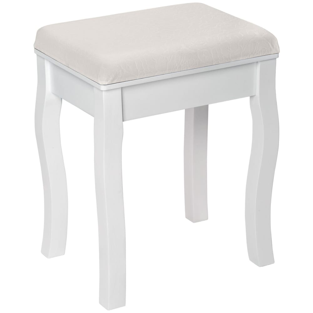 Tabouret pour coiffeuse bois table de maquillage vintage blanc Tabouret pour coiffeuse bois table de maquillage vintage blanc