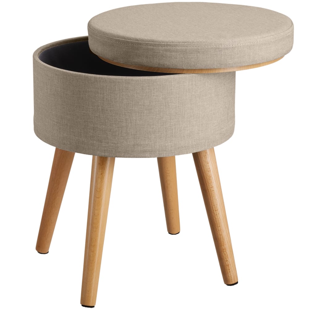 Banc Tabouret Coffre de rangement Rond Rembourré Banc Tabouret Coffre de rangement Rond Rembourré