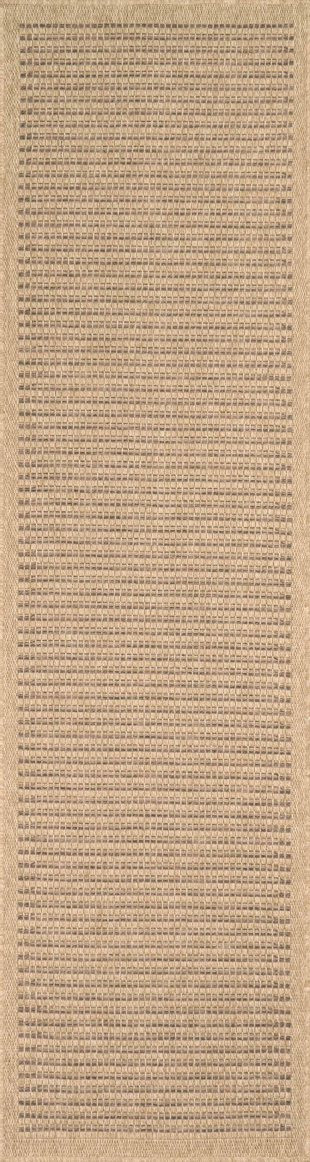 Tapis intérieur et extérieur aspect jute marron 80x150