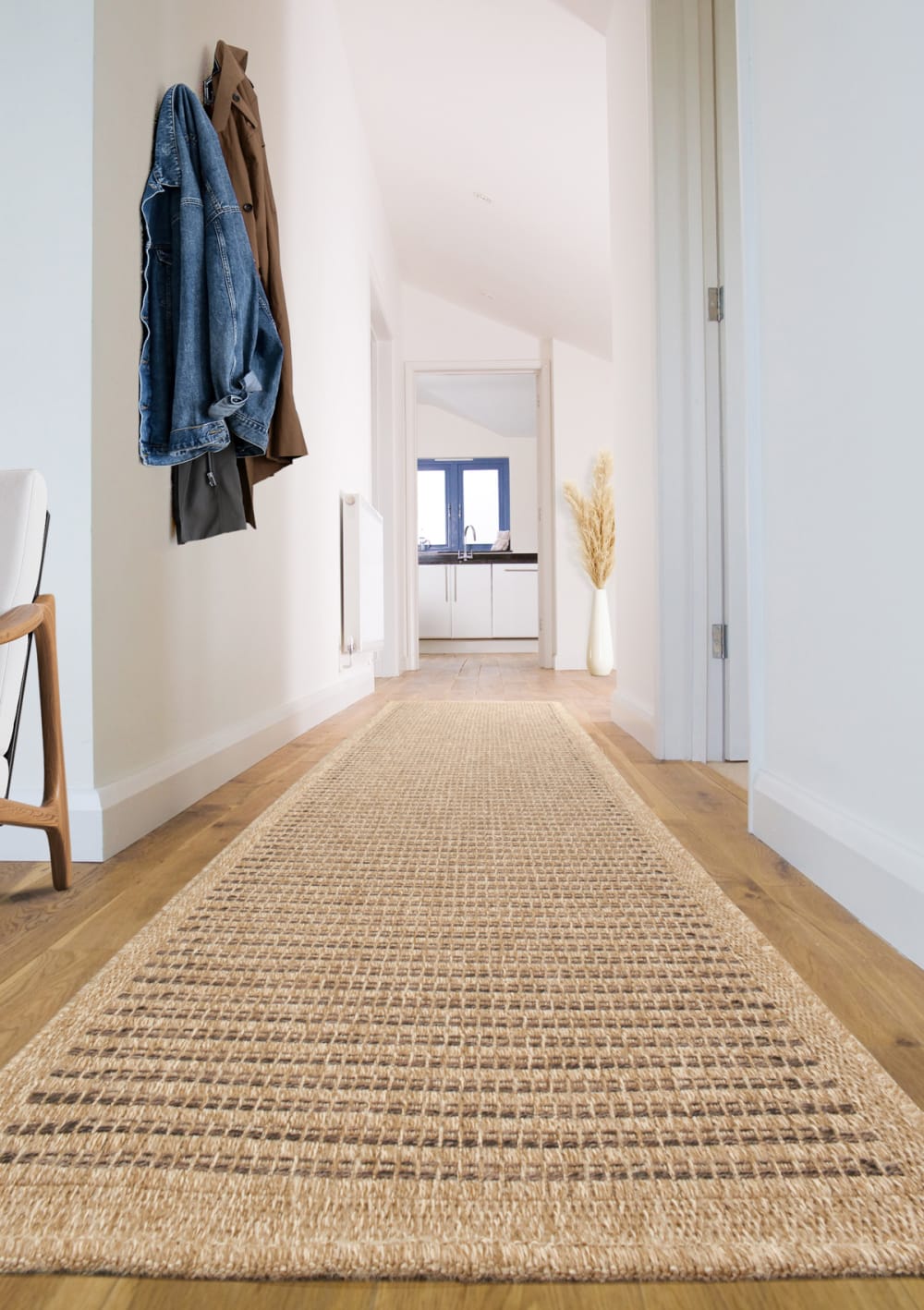 Tapis intérieur et extérieur aspect jute marron 80x150 — vue 3