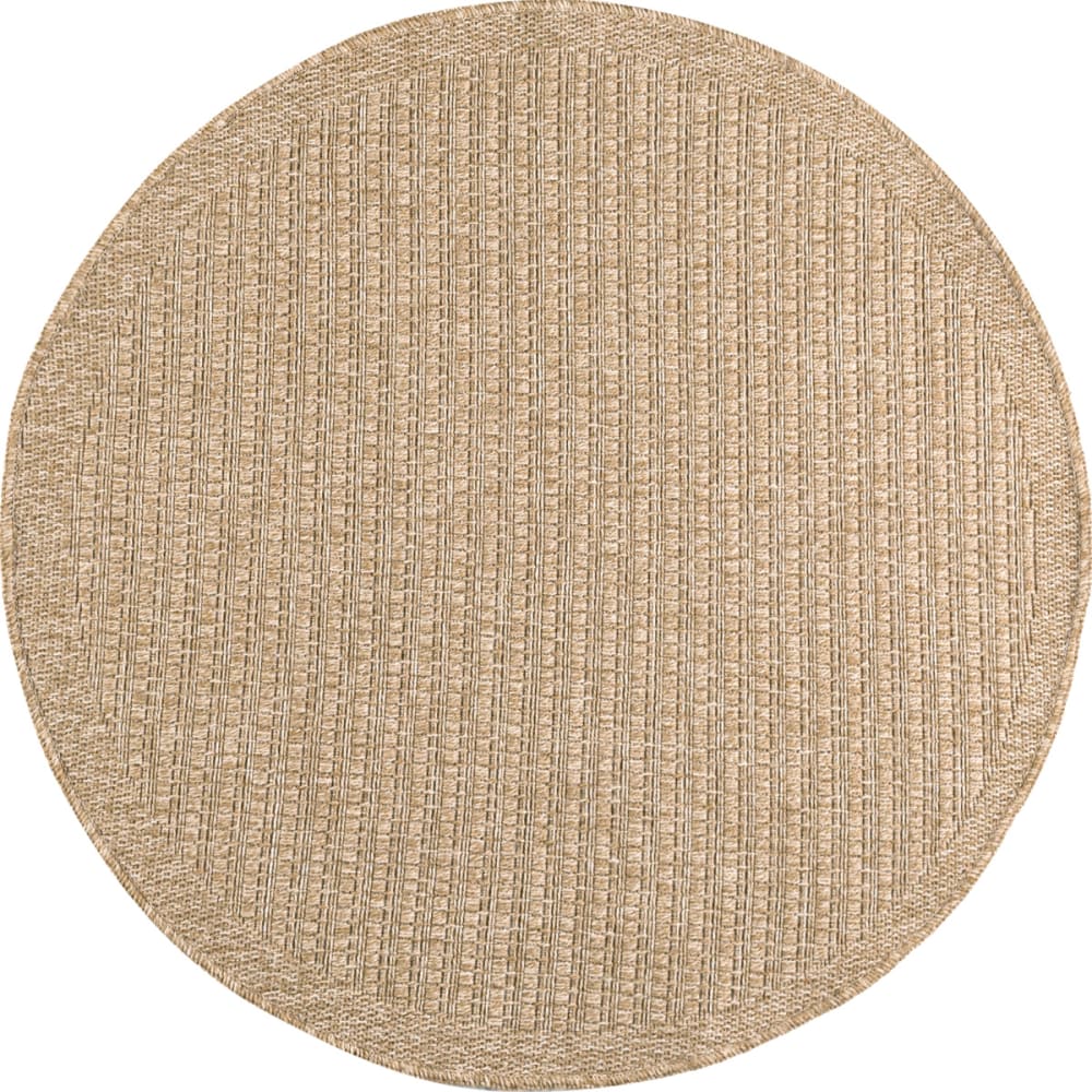 Tapis intérieur et extérieur aspect jute naturel diamètre 80