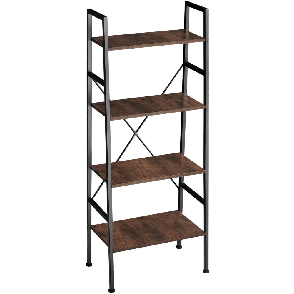Libreria stile industriale antiribaltamento legno scuro - Tectake