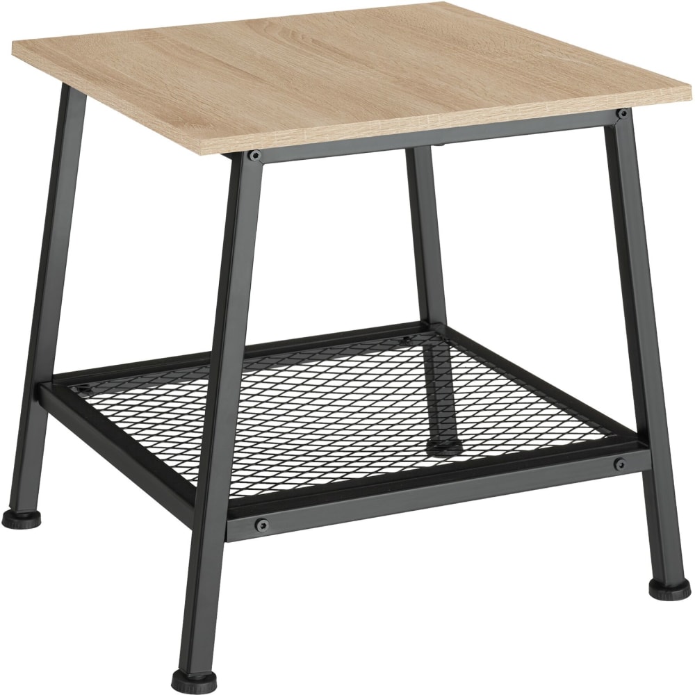 Table d'appoint 45,5 x 45 x 47 cm en panneau de fibres bois clair Table d'appoint 45,5 x 45 x 47 cm en panneau de fibres bois clair