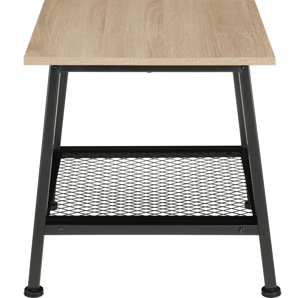 Tavolino stile industriale 45,5 x 45 x 47 cm legno chiaro -