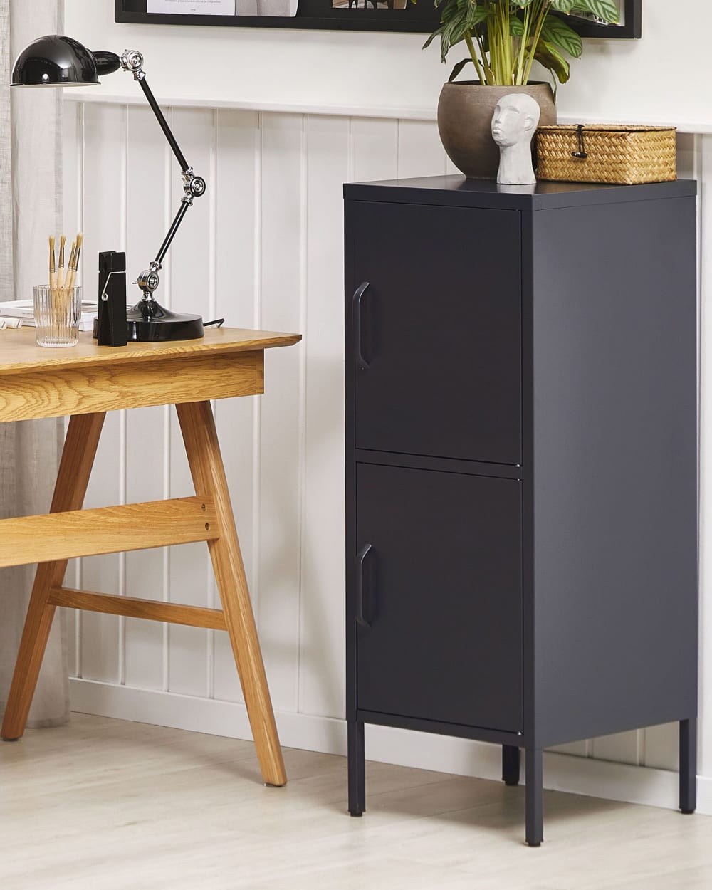 Meuble de rangement métal noir