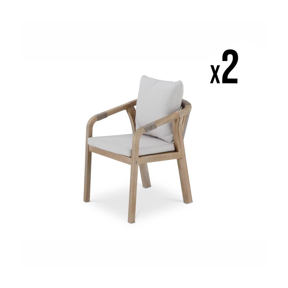 Lot 2 chaises jardin - corde