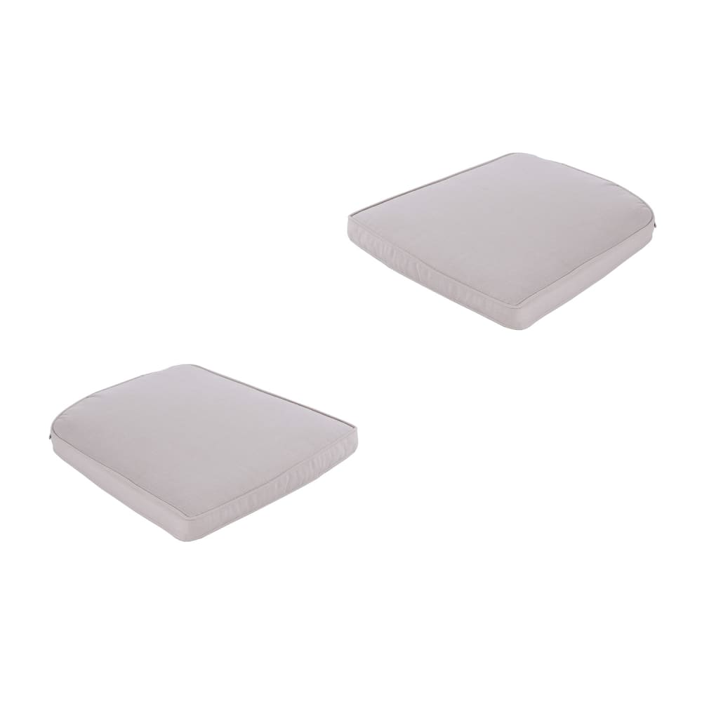Pack de 2 cojines para sillas de jardín curvado olefin crudo 45x47 cm