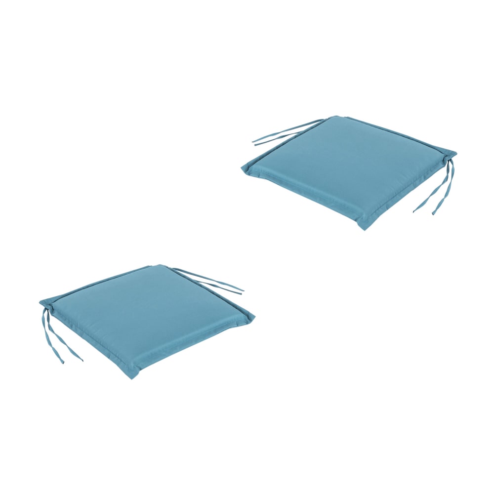 Pack de 2 cojines asiento para silla de jardín turquesa 42x40x3 cm